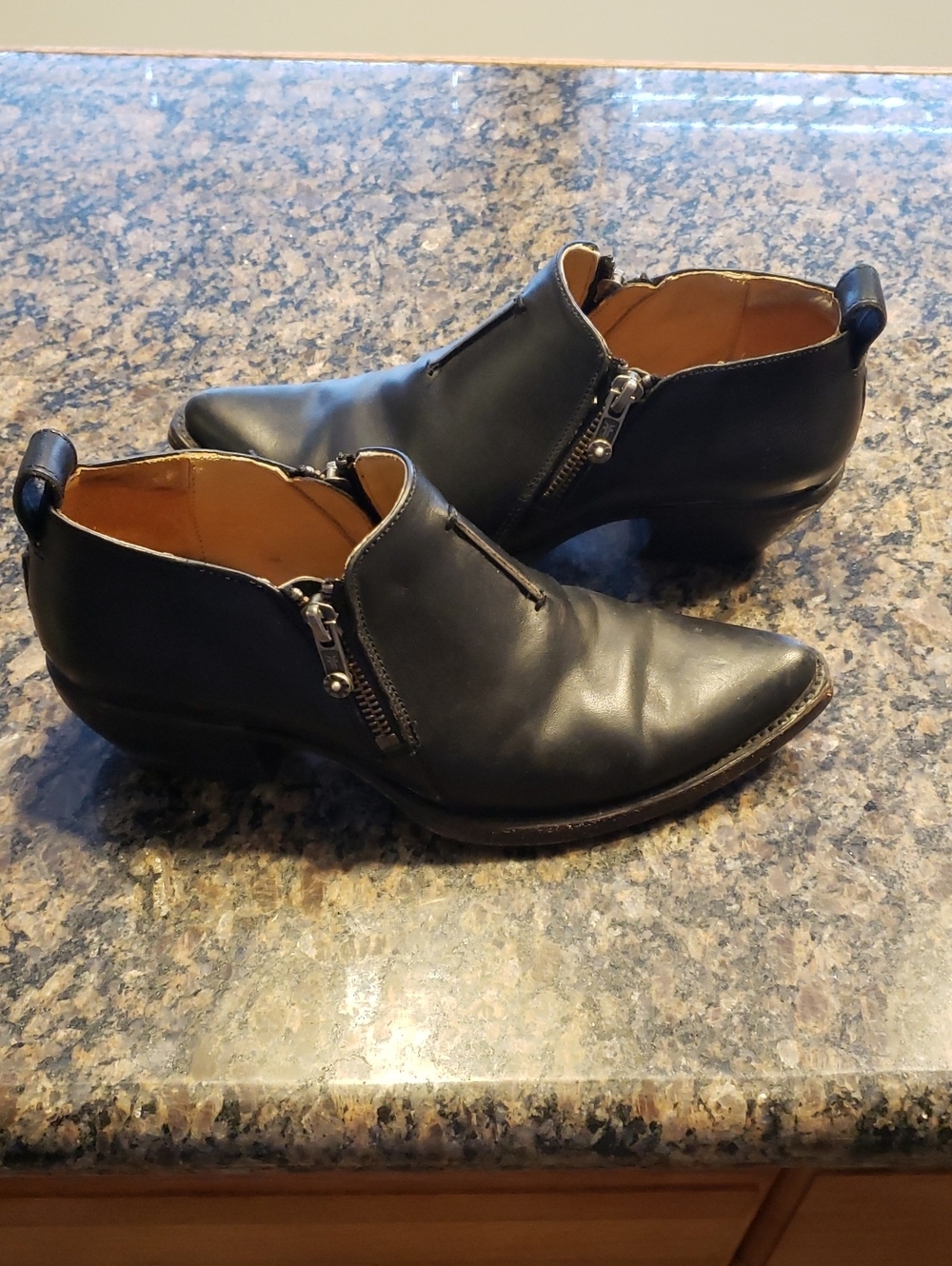 Frye Black Pointed-Toe Ankle Booties - Picture 5 of 8